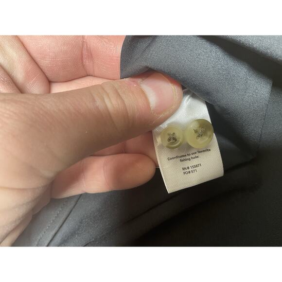 Poncho Shirt Mens XL Black Slim Fit Long Sleeve Performance Fishing Magnetic - Picture 11 of 13